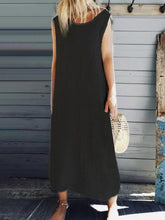 Load image into Gallery viewer, Vest Vacation Solid Color Maxi Dress