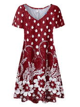 Load image into Gallery viewer, Boho A-Line Tribal Casual Short Sleeve Dresses