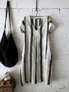 Simple Striped Long Casual Dress