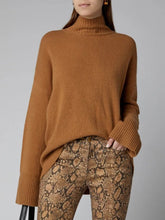 Load image into Gallery viewer, Solid Color Knit Turtleneck Sweater