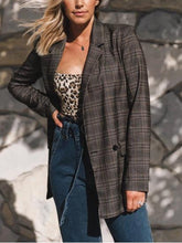 Load image into Gallery viewer, Plaid Oversized Blazer