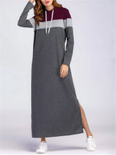 Load image into Gallery viewer, Loose Casual Daily Long Sleeve Hooded Long Dress