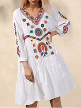 Load image into Gallery viewer, Printed Cotton and Linen Dress