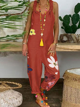 Load image into Gallery viewer, Bohemian Casual Loose Floral Jumpsuit