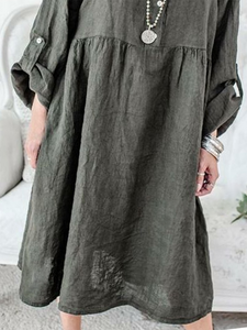 Cotton and Linen Casual Dress