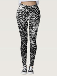 Spider Web Digital Printed Yoga Pants