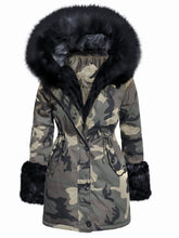 Load image into Gallery viewer, Camouflage Hooded Padded Coat