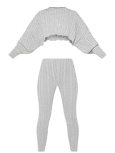 Load image into Gallery viewer, Casual Loose Plain Knit Set