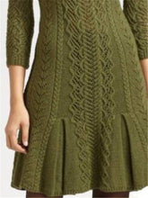 Load image into Gallery viewer, Green Autumn And Winter Elegant Knit Dress