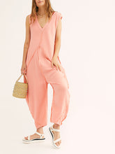 Load image into Gallery viewer, Women Casual V-neck Sleeveless Overalls Jumpsuit
