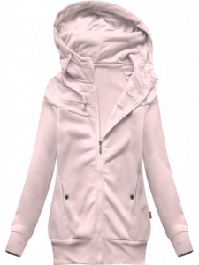 Fashion Hooded Solid Color Coat