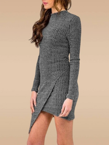 Crew Neck Casual Knitting Dresses