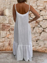 Load image into Gallery viewer, Pockets Spaghetti Linen Maxi Dresses