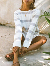 Load image into Gallery viewer, Back Strap Striped Knit Suits