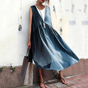 Loose Casual Big Swing V-neck Dress