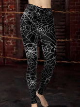 Load image into Gallery viewer, Spider Web Printed Fitness Yoga Track Pants