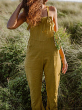 Load image into Gallery viewer, Linen Overalls Casual Jumpsuit with Pocket