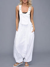 Load image into Gallery viewer, Baggy Wide Leg Overalls Cotton Dungarees Romper Boho Jumpsuit