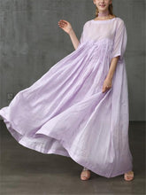 Load image into Gallery viewer, Ruffle Princess Dress Linen Maxi Dress