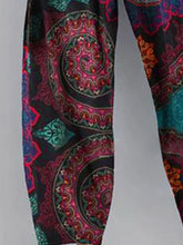 Load image into Gallery viewer, Spring and Summer Totem Printed Cotton and Linen Pants