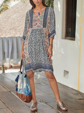 Load image into Gallery viewer, V-Neck Ethnic Print Dress