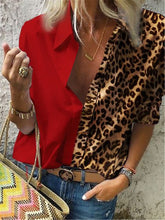 Load image into Gallery viewer, Stylish And Elegant Color-Matched Leopard Shirt