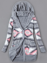 Load image into Gallery viewer, Casual Geometric Outerwear Buttoned Knitted Coat