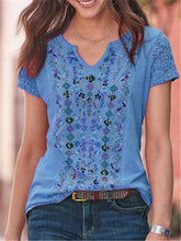 Load image into Gallery viewer, Bohemian Retro Casual Loose Floral T-Shirt Top