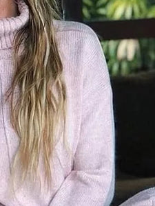 Turtleneck Knitted Casual Two-piece Suit