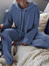 Load image into Gallery viewer, Hooded Knit Two-piece Suit