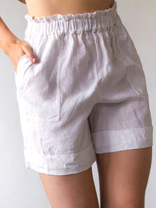 Cotton and Linen Casual Shorts