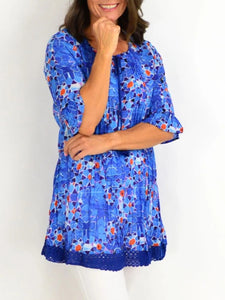 Crew Neck Mid-Length Sleeves Printed Shirt