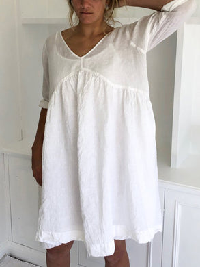 Cotton and Linen Casual Dress