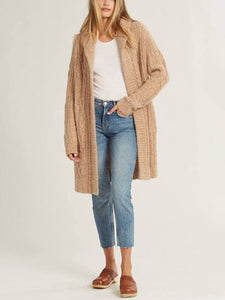 Twist Long Sleeve Knit Coat