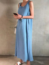 Load image into Gallery viewer, Sleeveless Ankle-Length Casual Dress