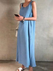 Sleeveless Ankle-Length Casual Dress