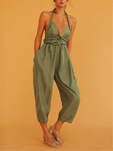 Load image into Gallery viewer, Sexy Fashion Solid Color Halter Jumpsuits