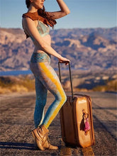 Load image into Gallery viewer, Retro Gradient Rhombus Printed Skinny Fitness Yoga Pants