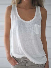 Load image into Gallery viewer, V Neck Sleeveless Plain Shirts &amp; Tops