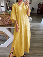 Load image into Gallery viewer, Comfortable soft simple casual loose hooded Maxi dress