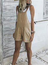 Load image into Gallery viewer, Casual Simple Solid Color Cotton Linen Jumpsuits