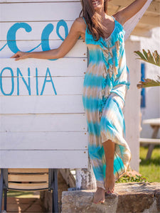 Romantic Bohemian Casual Loose Tie Dye Dress