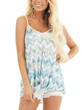 Load image into Gallery viewer, Spring and Summer Strap Printed Hem Knotted Top