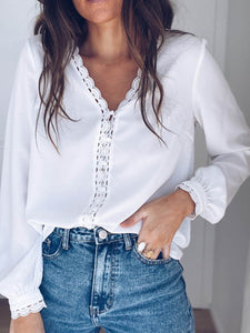 V-Neck Long Sleeve Shirt