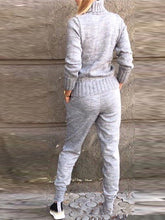 Load image into Gallery viewer, Turtleneck Sweater Trousers Suit Casual Sports Suit