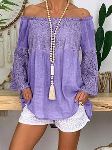 Casual Hollowed-Out Blouse