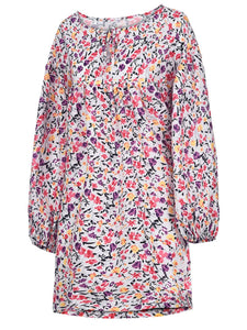 Floral Print Long Sleeve Casual Dress