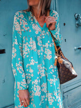 Load image into Gallery viewer, Fashionable Wild V-Neck Printed Long-Sleeved Loose Casual Dress