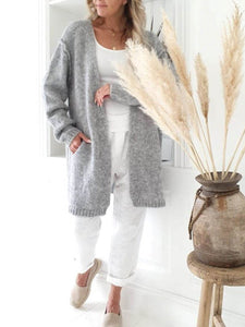 Long-sleeved Short-knit Coat