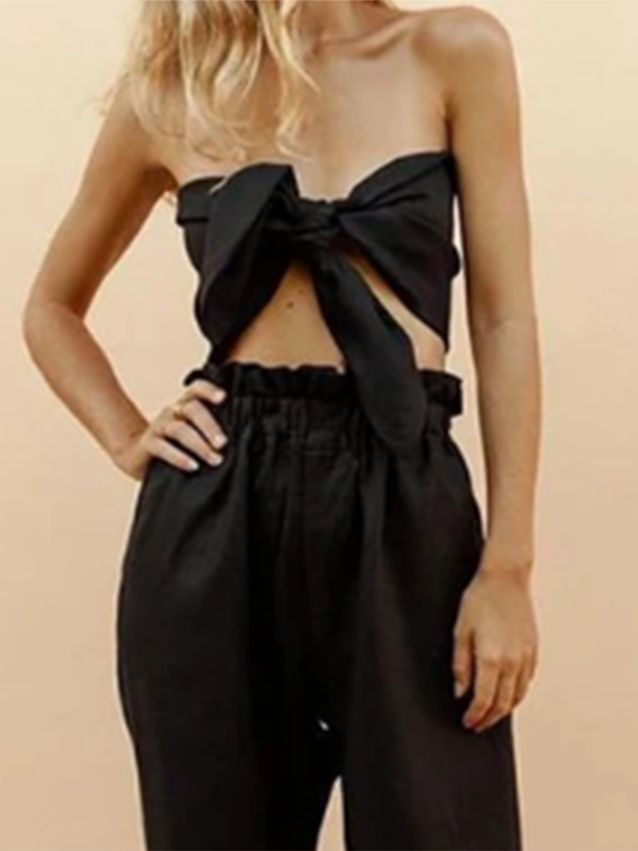 Casual Cotton and Linen Two-piece Suit
